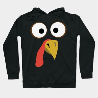 Turkey Face Pilgrim Costume Funny Thanksgiving Hoodie